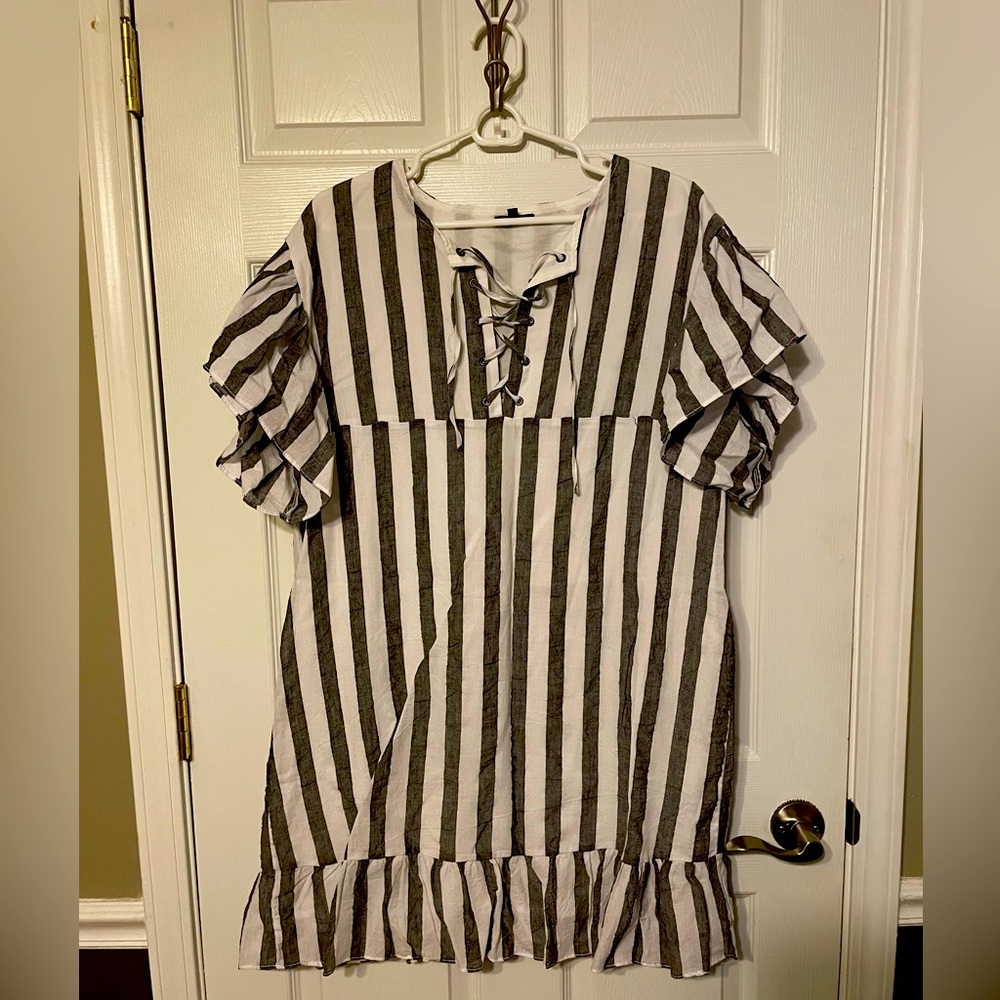Who What Wear Striped Dress